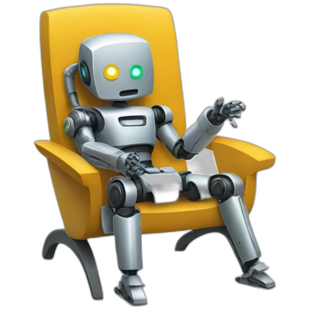 Robot sur une chaise emoji