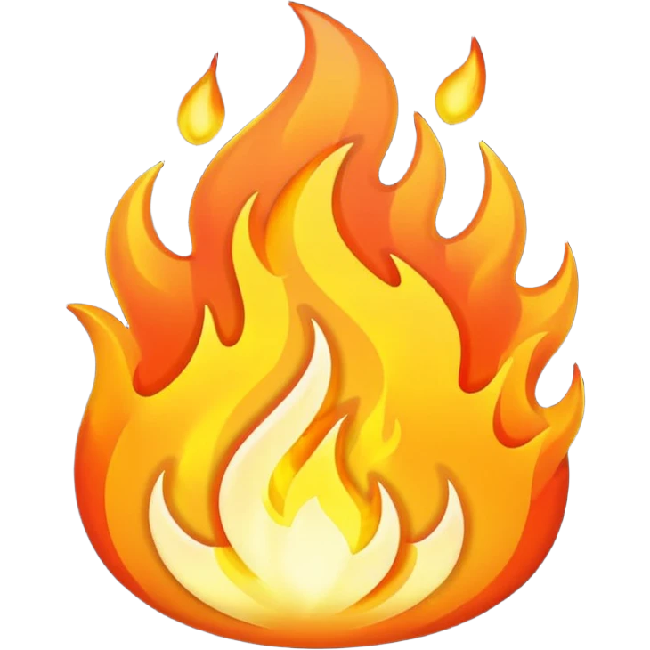WHITE fire emoji