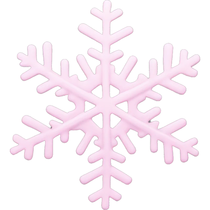 pastel pink snowflake  emoji