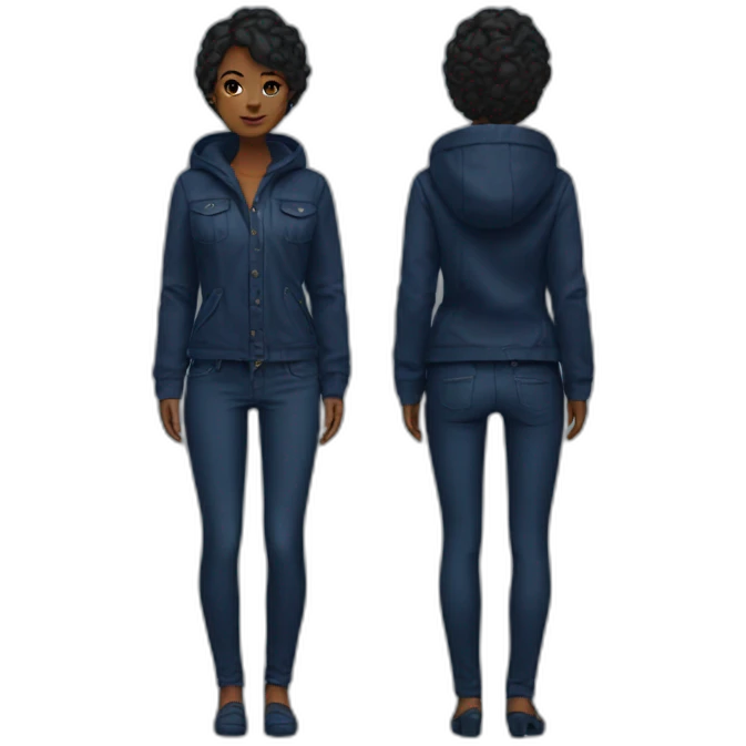 designer dark blue outfit emoji