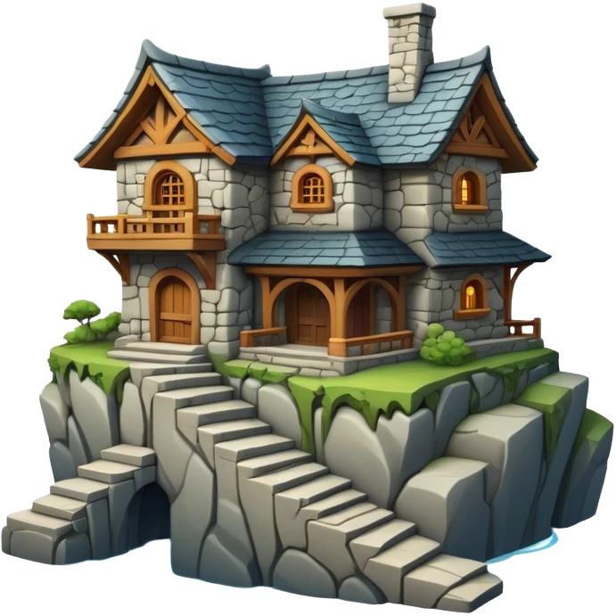 the carved house jumps over the abyss emoji