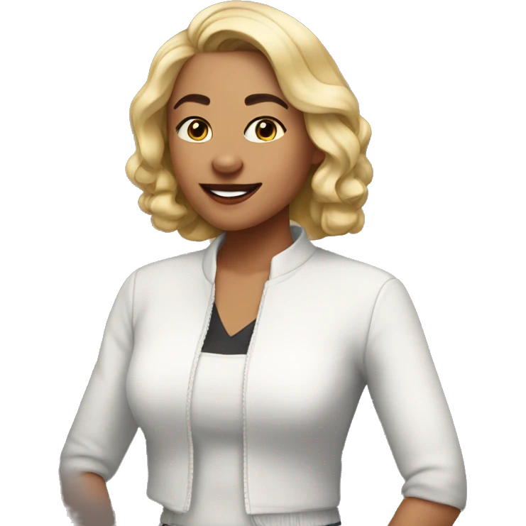 Sabrina at the happy mixer  emoji