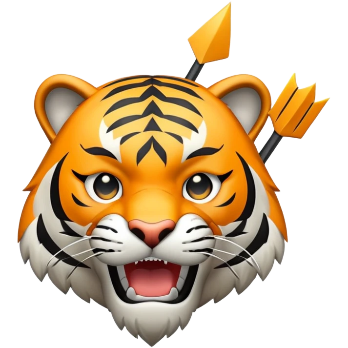 tiger face Stonks meme with arrow going up for Twitch emote emoji