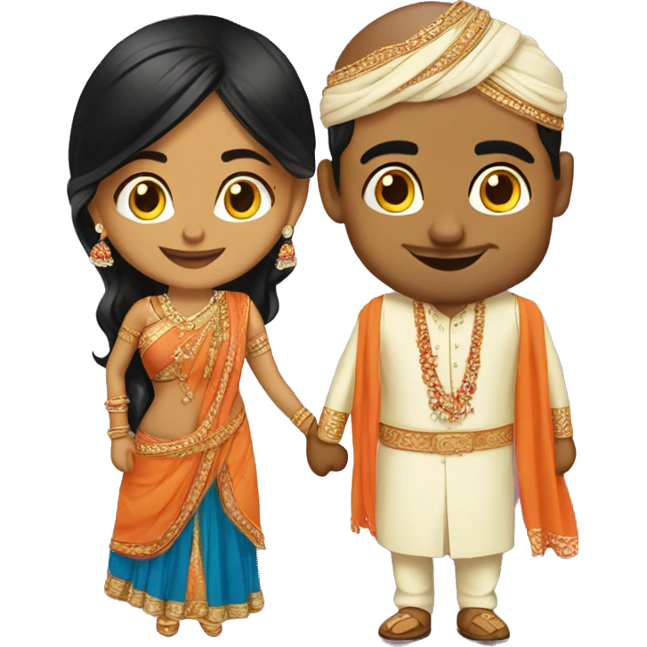 Wedding gujarati Indian couples emoji