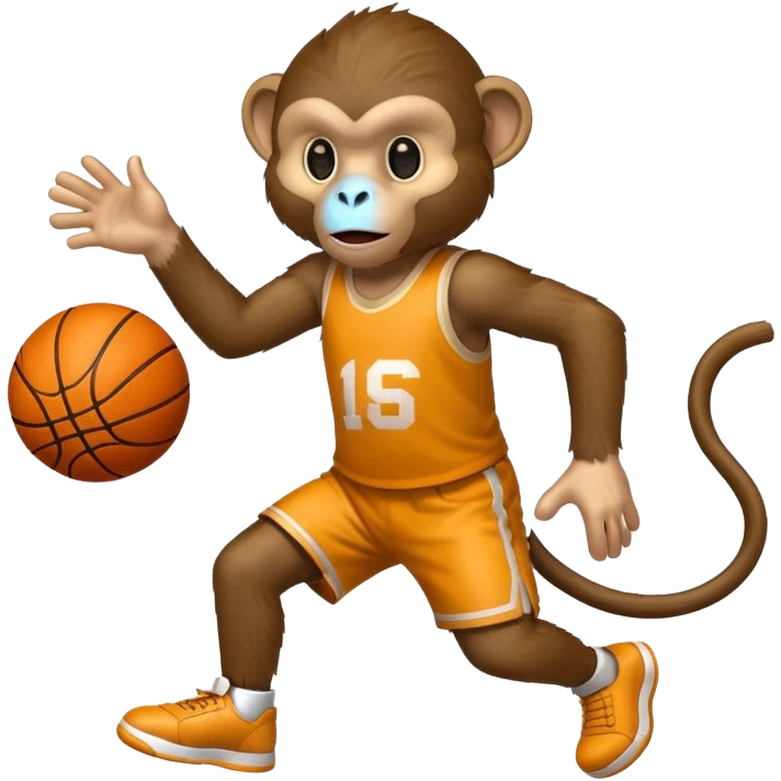 Monkey playing basketball  emoji
