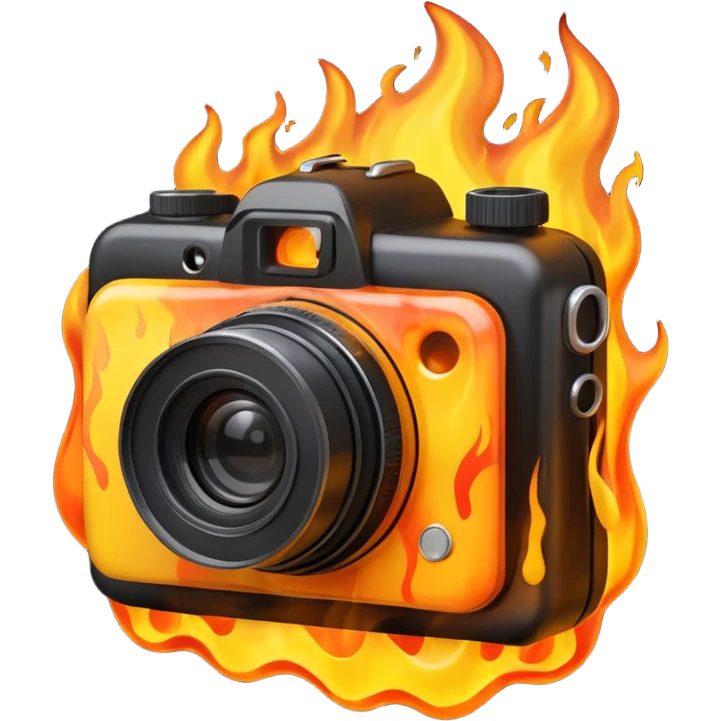camera on fire emoji