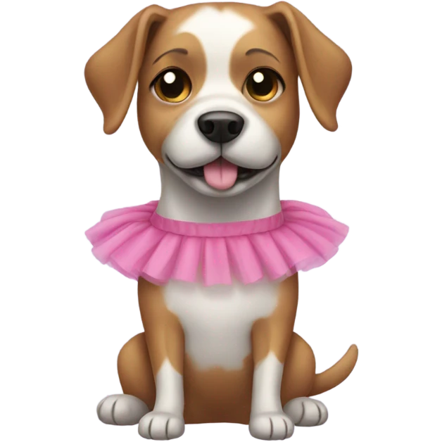 Dog with a tutu emoji