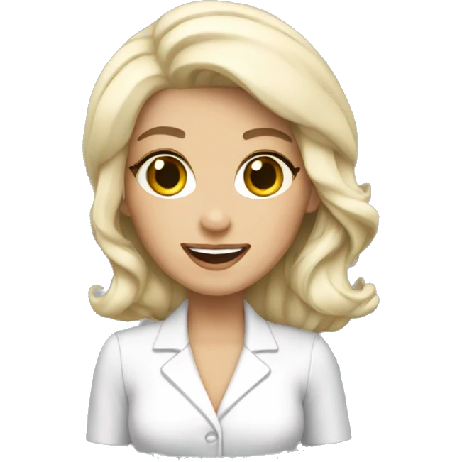 white beauty girl announcer emoji