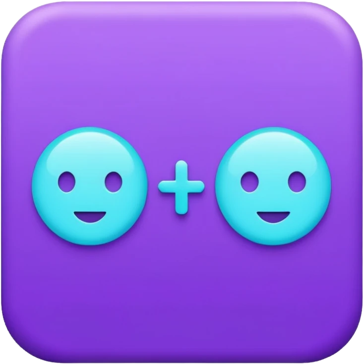 Purple and Cian icon TikTok emoji