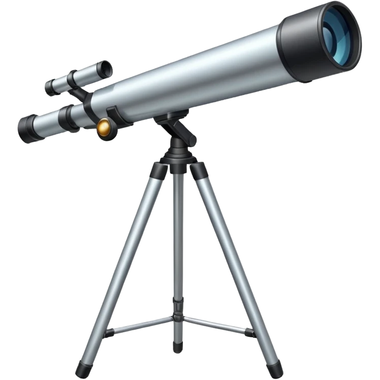 A telescope aimed 90 degrees emoji