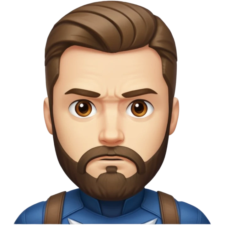 captain america bearded emoji