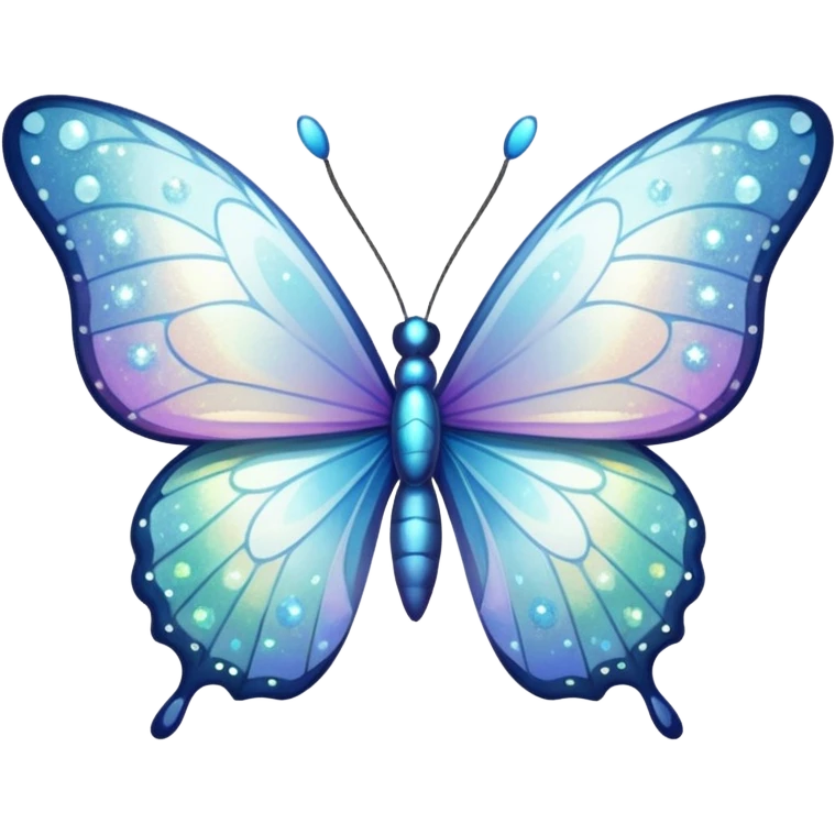white sparkly butterfly emoji