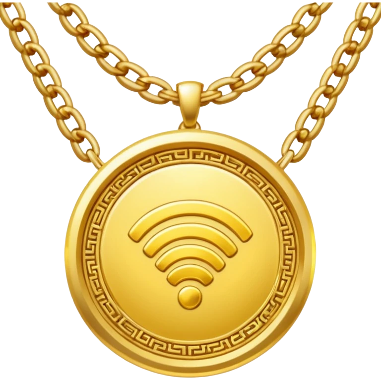 Gold wifi money chain emoji