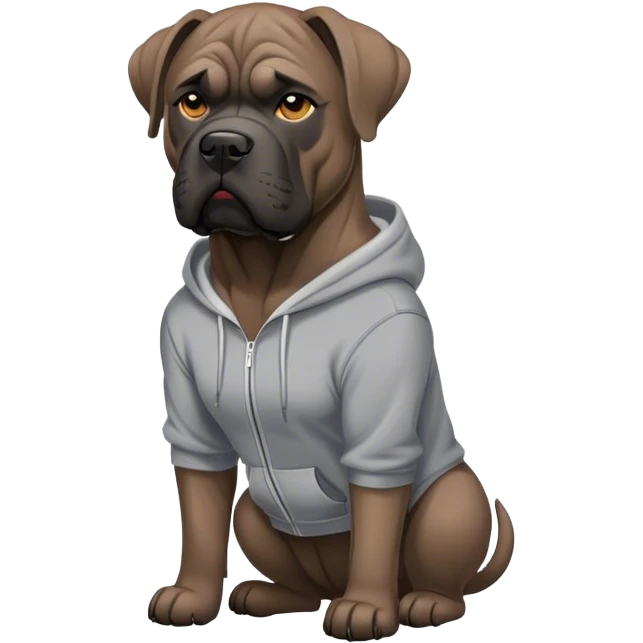 Cane corso with hoodie emoji