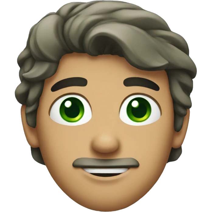 Green eyed man  emoji