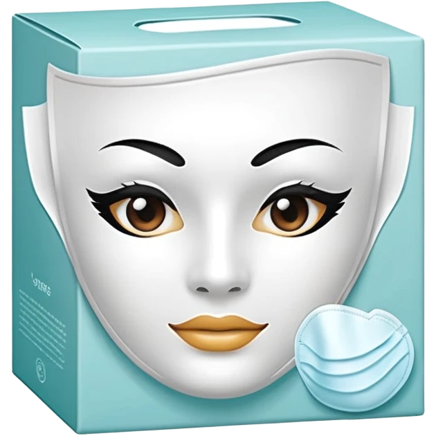 a beauty box of skincare white mask pack emoji