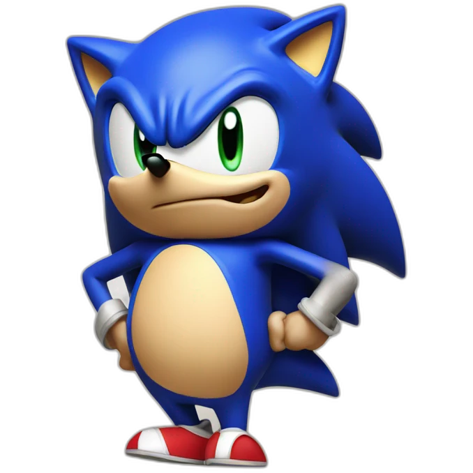 Sonic big belly emoji