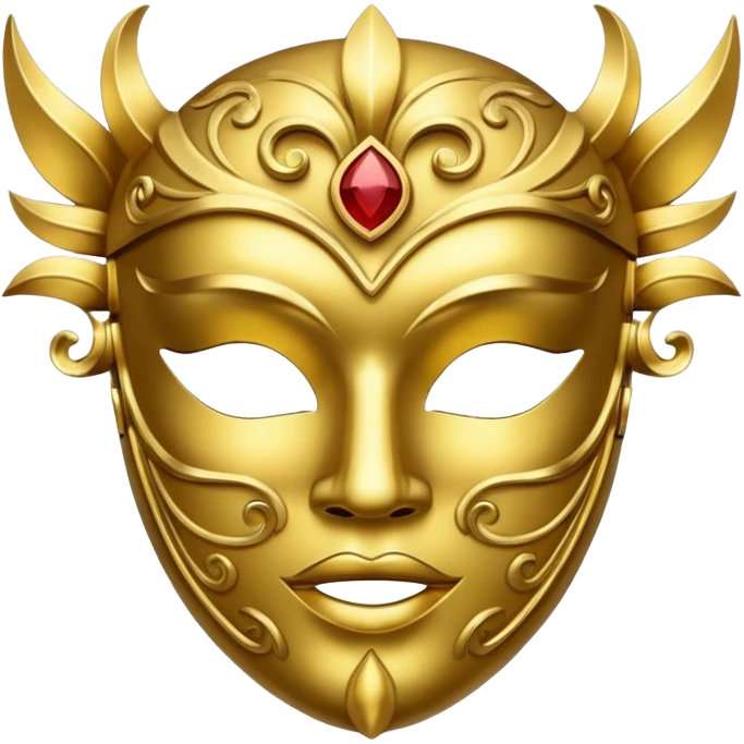 gold mask emoji