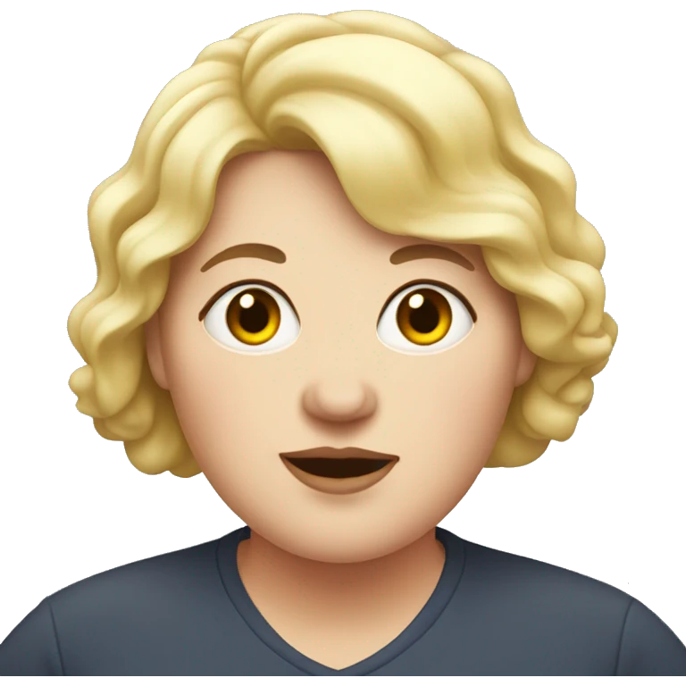 Fat white woman emoji
