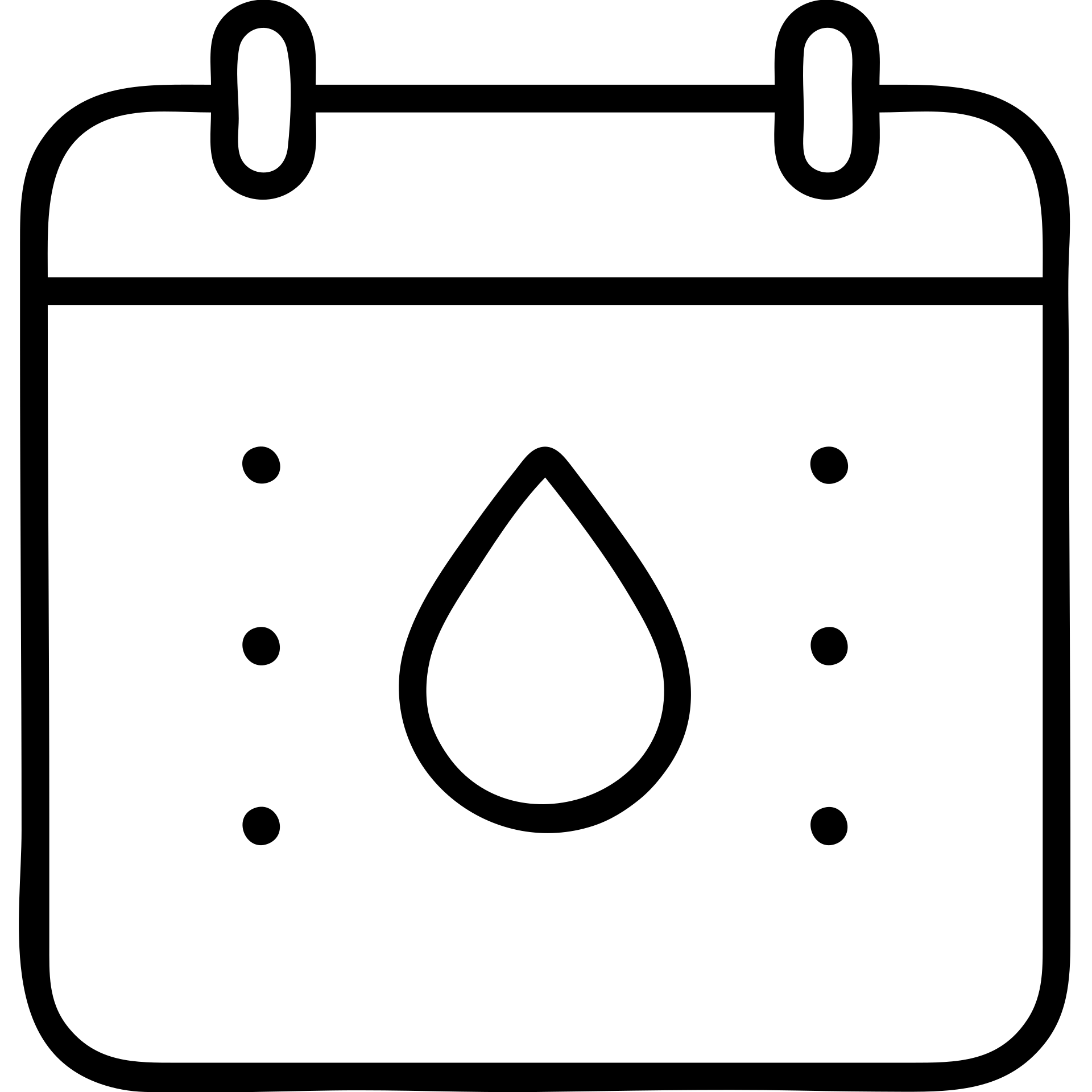 outlined period calendar icon, no fill, clean lines emoji