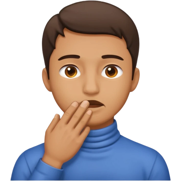 Man with Hand fully around throat emoji