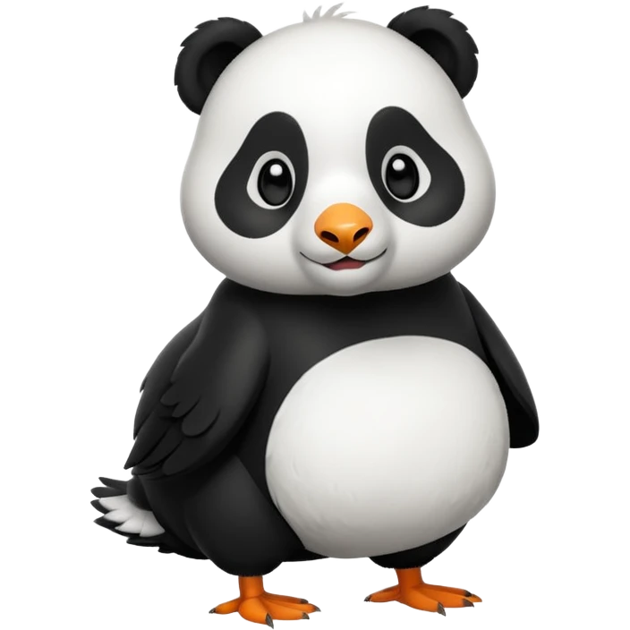 Goose and panda mix emoji
