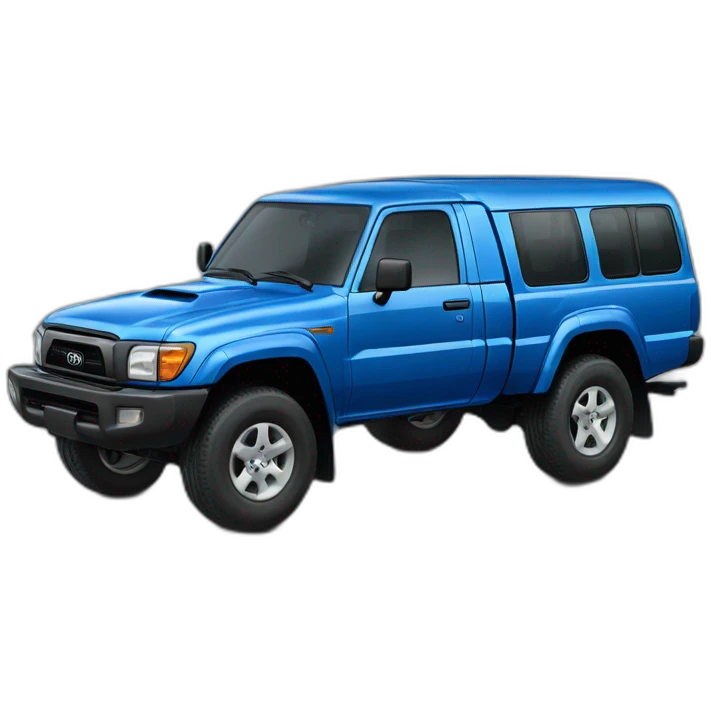 Toyota landcuiser Hzj 78 blue color 2002 edition  emoji