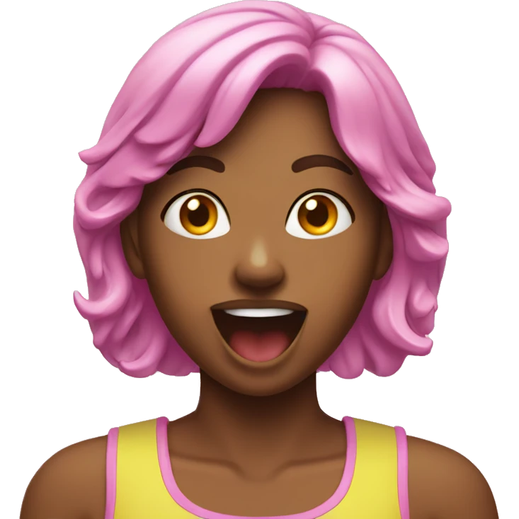 Fintess girl in the gum emoji