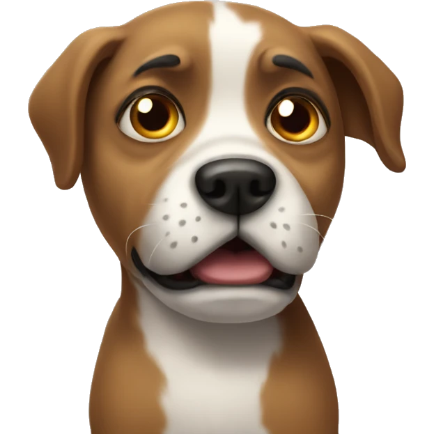 A traumatized dog emoji