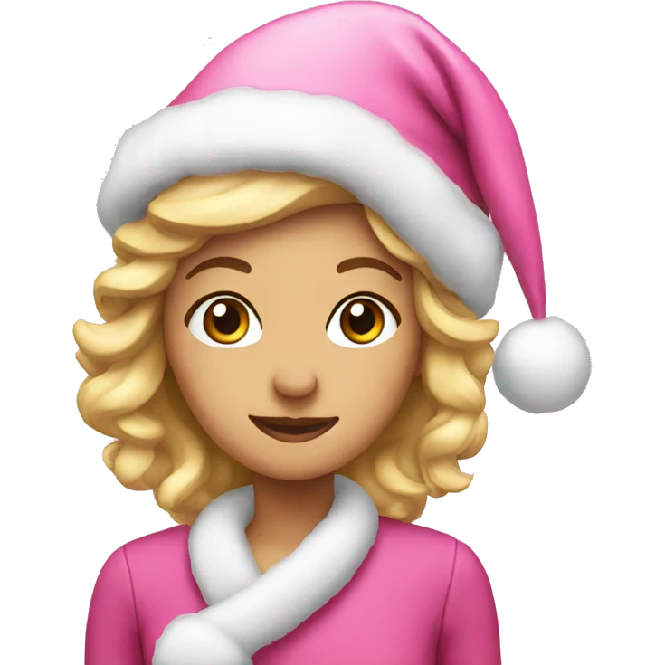 Pink Christmas emoji