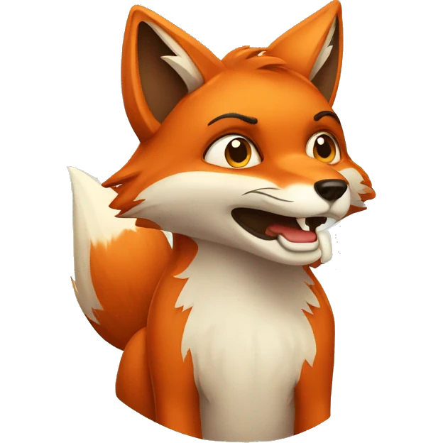 upset fox emoji