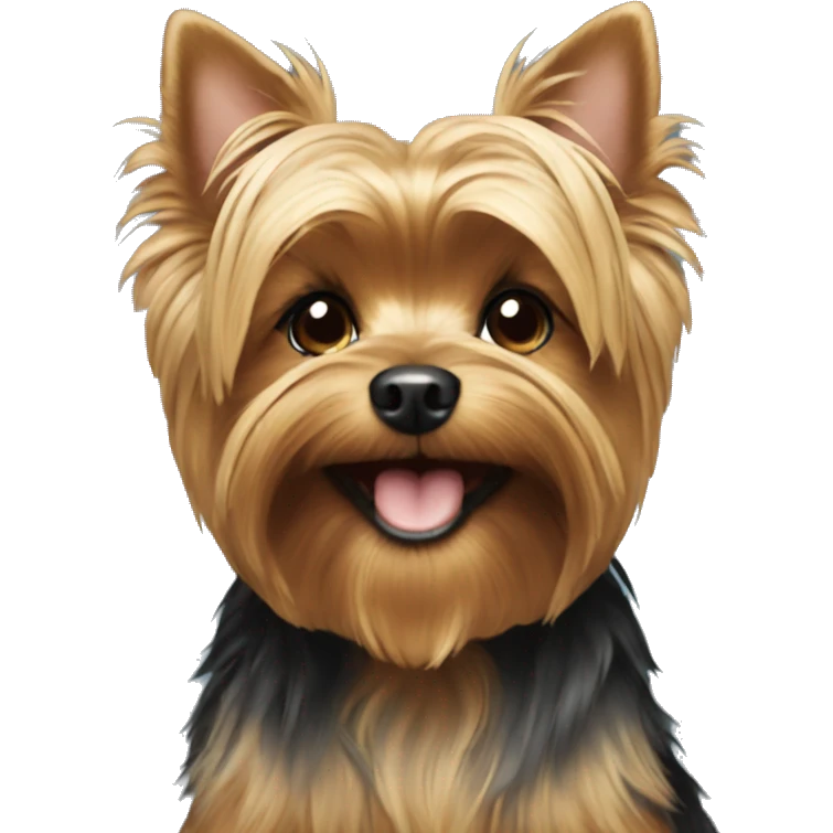Yorkie smiling  emoji