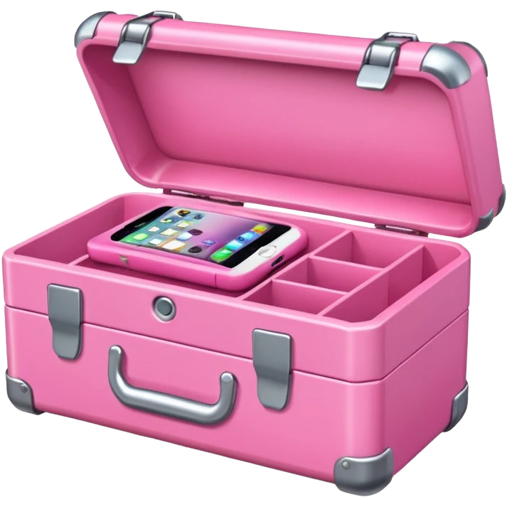 girly cellphone with a pink toolbox emoji
