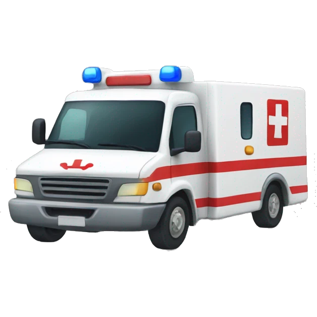 Ambulance with snake sticker emoji