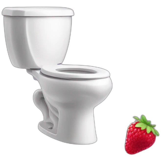 toilet we are in heaven fraise framboise myrtille emoji