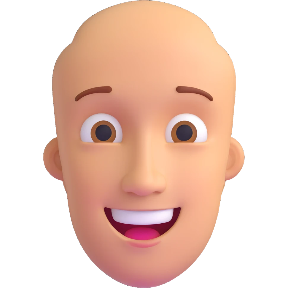 man with a happy expression emoji