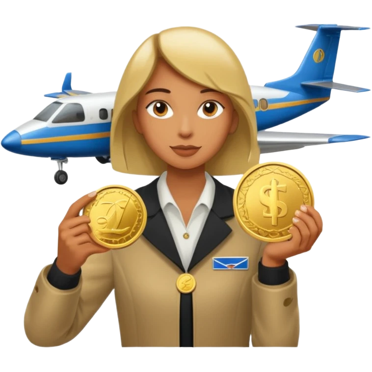 coin  monet avia aircraft emoji