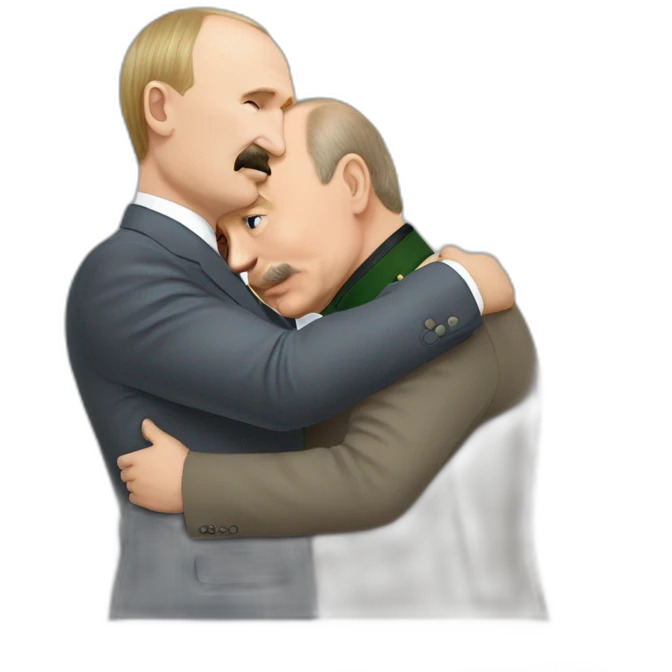 Lukashenko kissing Putin emoji