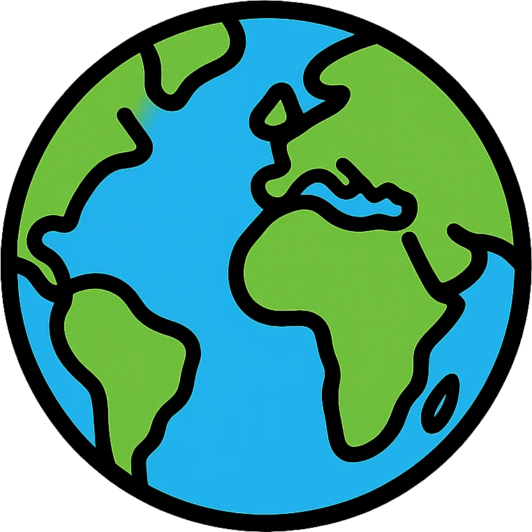 Green planet earth icon emoji