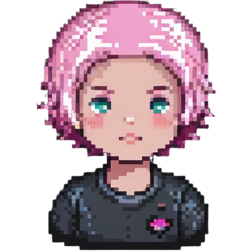 man with short pink hair emoji