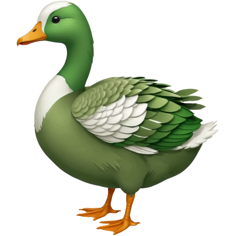 Make an emoji for a goose that's green (dominant colour #39C700). Use the existing goose emoji for inspiration. Show the whole body. Make the goose look like it's going somewhere

It has to be a goose that was dyed green, don't make it look like a duck please. emoji
