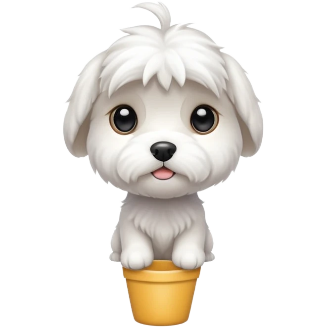 white maltese puppy  emoji