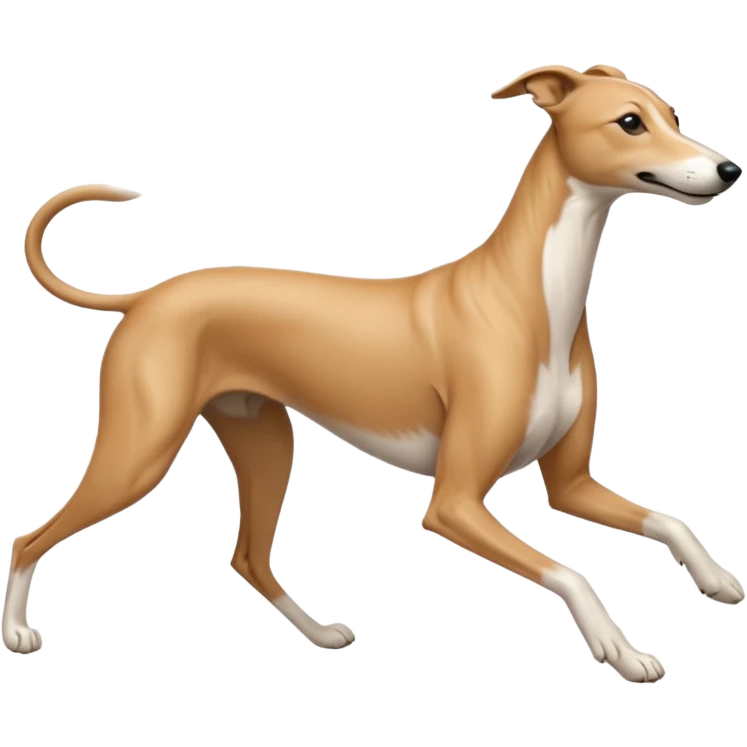 Greyhound running linear emoji
