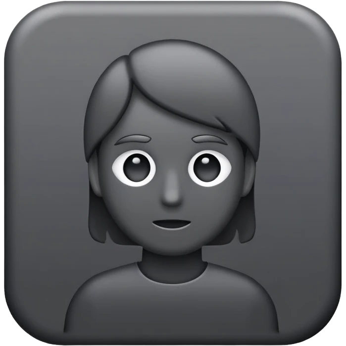 user icon, picture placeholder, dark grey emoji