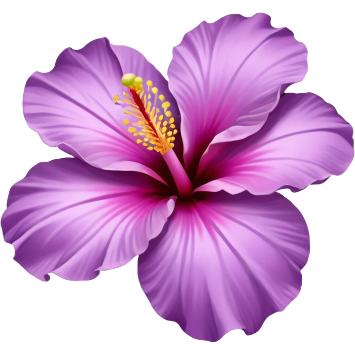 single lilac hibiscus blossom facing left in png form  emoji