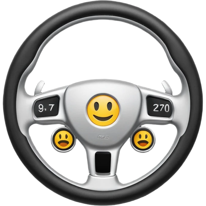 car steering wheel emoji