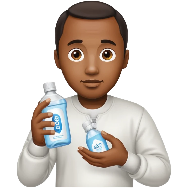 p diddy holding baby oil emoji