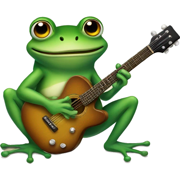 Frog with guitar emoji