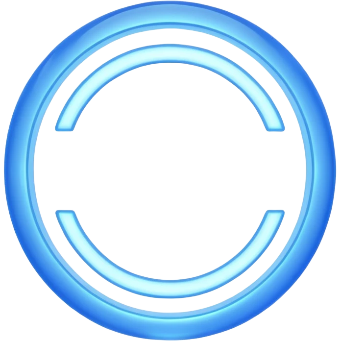 circular blue halo 3d oval emoji