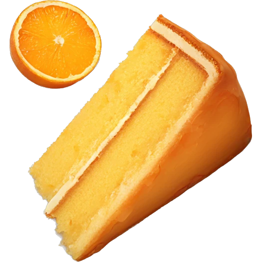 Greek orange cake on a plate emoji